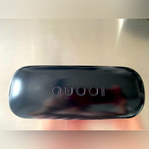 GUCCU BLACK HARDSHELL SUNGLASSES CASE, AUTHENTIC - Picture 1 of 3